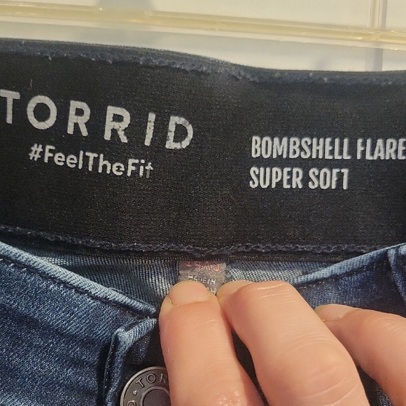 Torrid Blue Wide Leg Flare Jeans 14xs - Picture 2 of 4